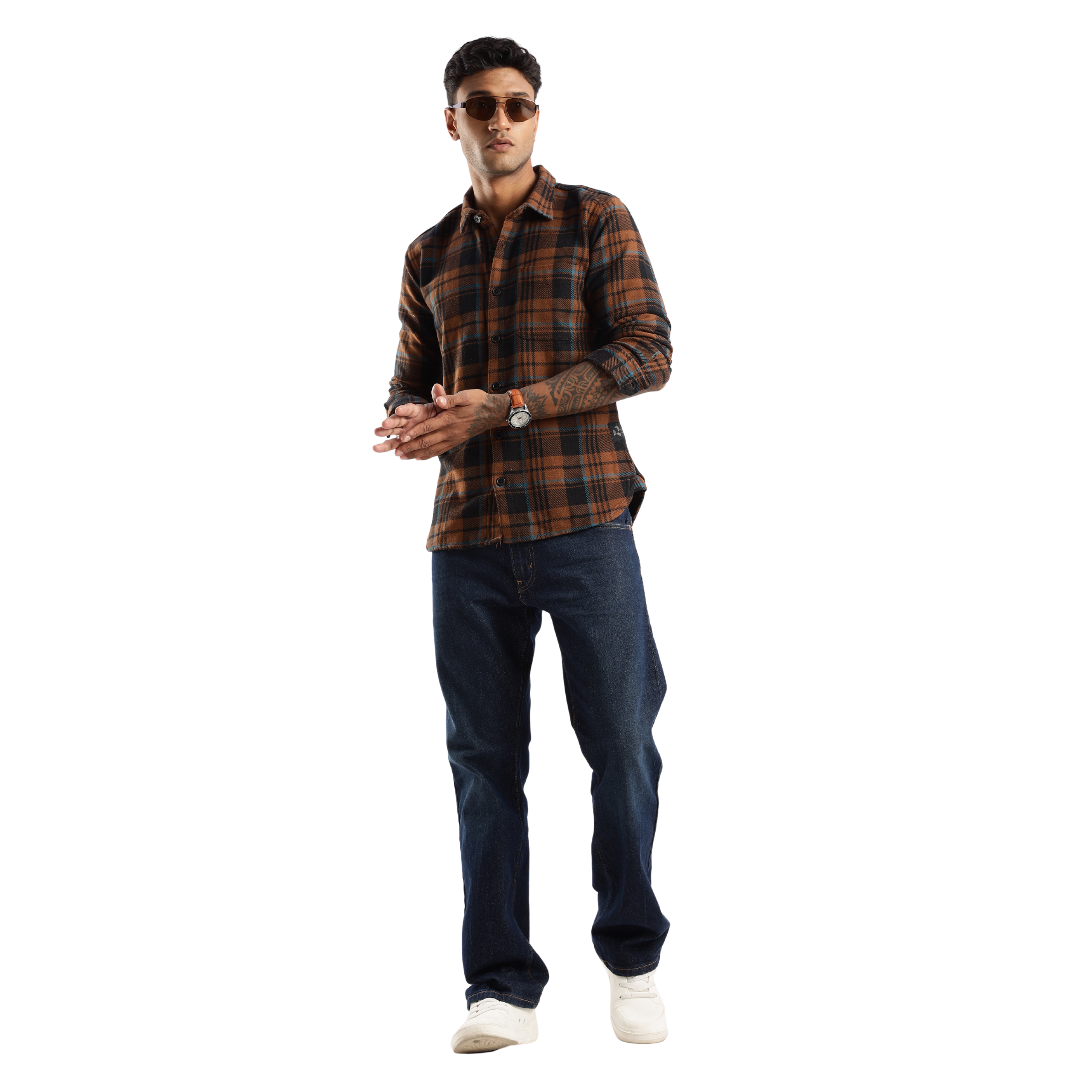 The-Rugged Explorer Men’s Flannel Shirt – Timberland Rust Check