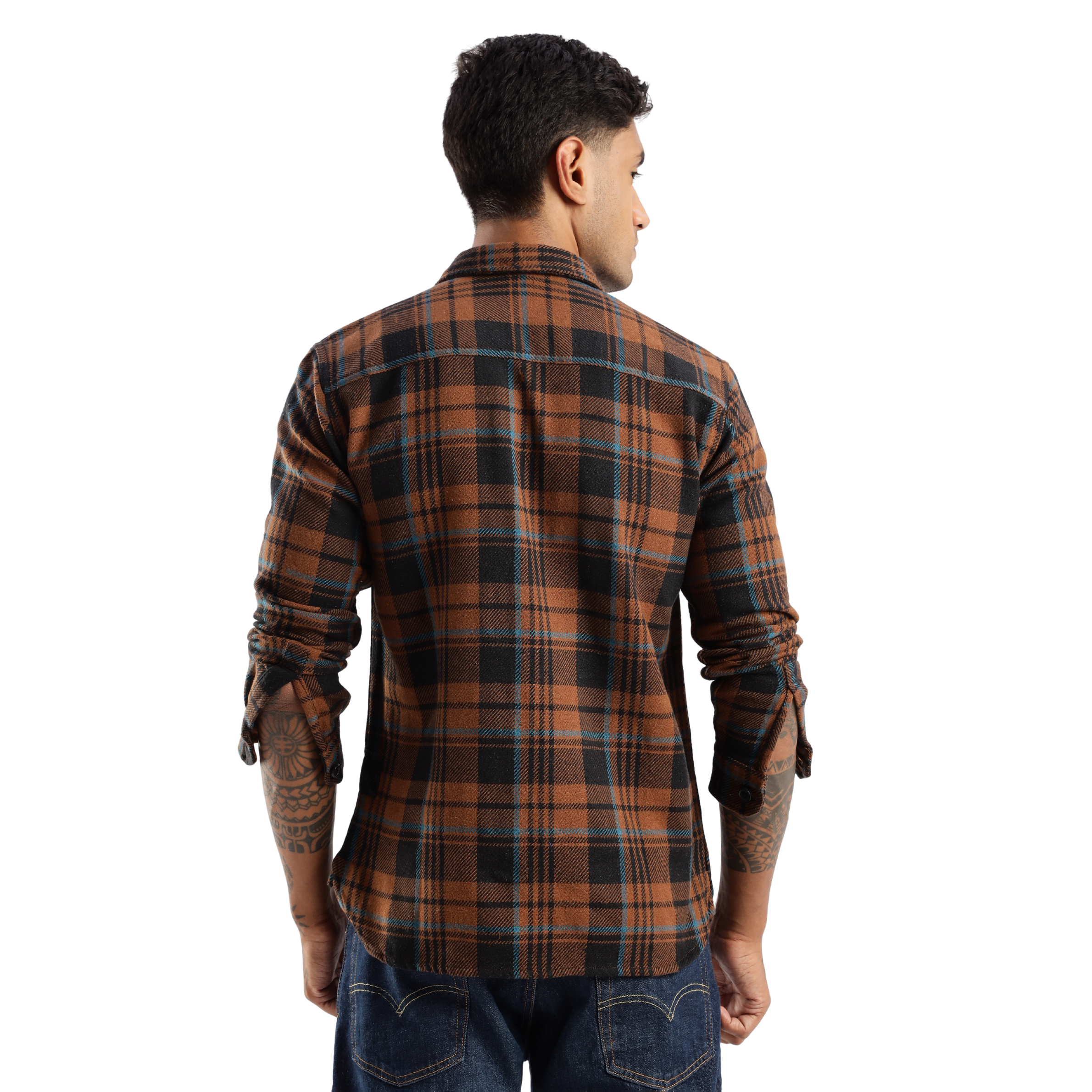 The-Rugged Explorer Men’s Flannel Shirt – Timberland Rust Check