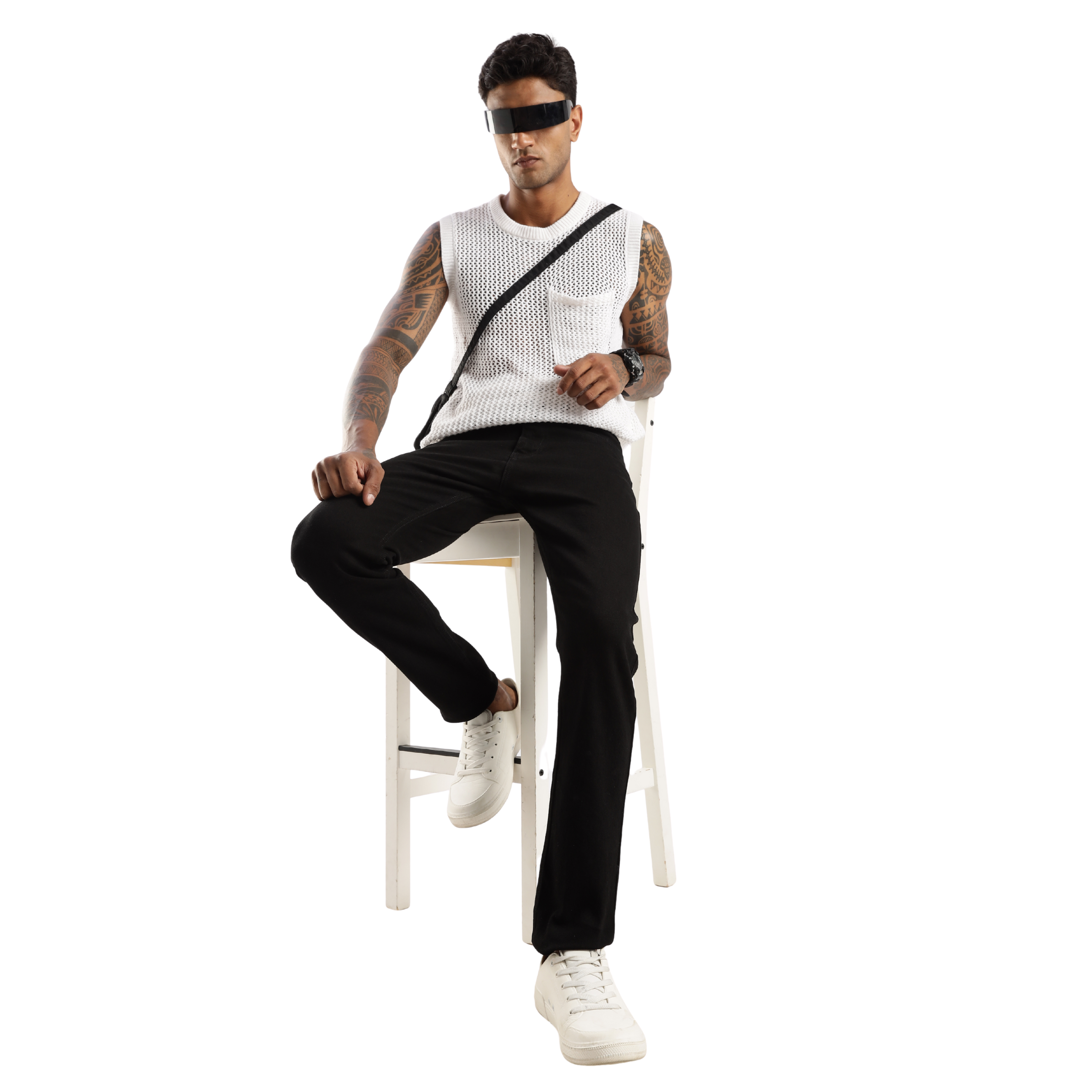 Sleek Tapered Fit Men’s Jeans – Shadow Trail