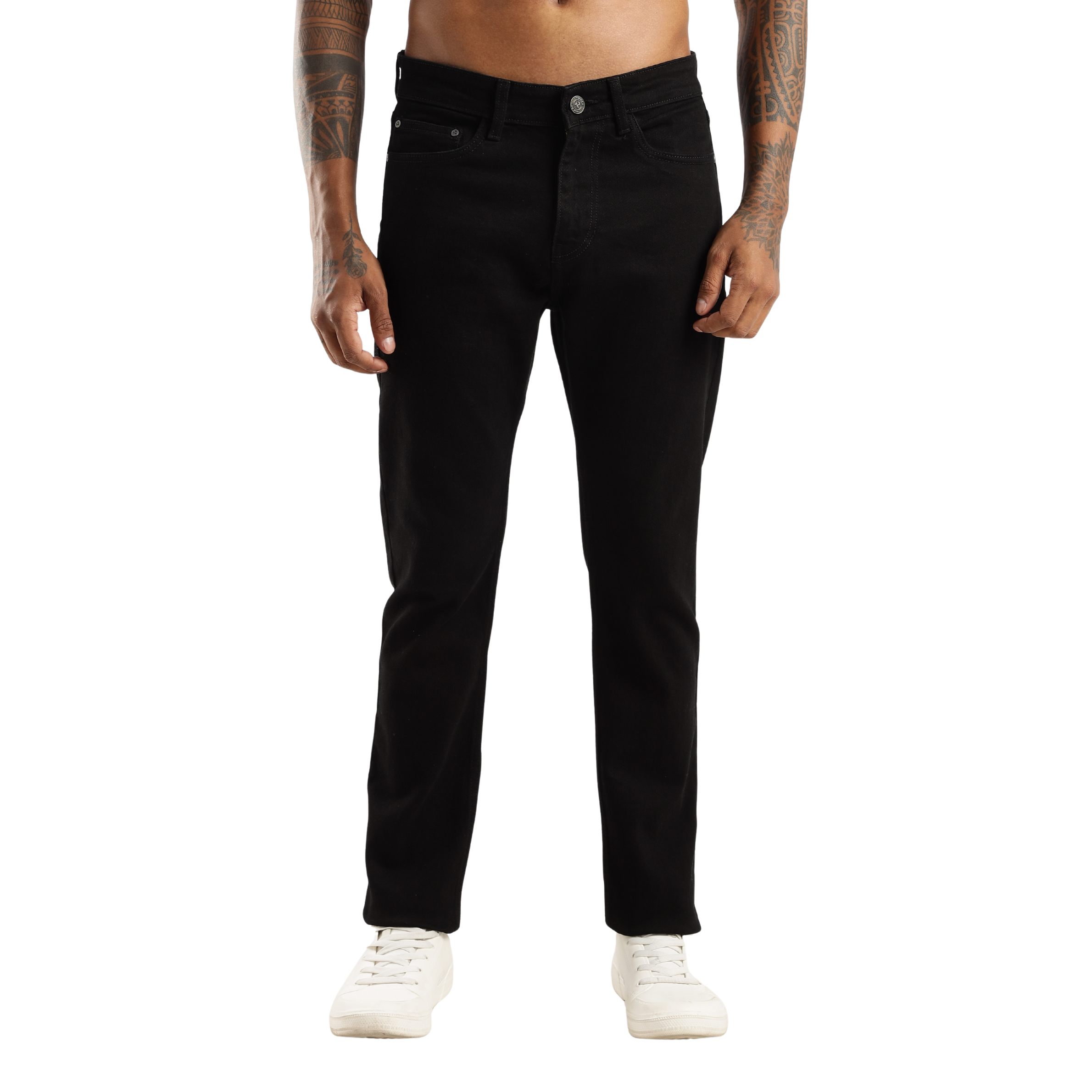Sleek Tapered Fit Men’s Jeans – Shadow Trail