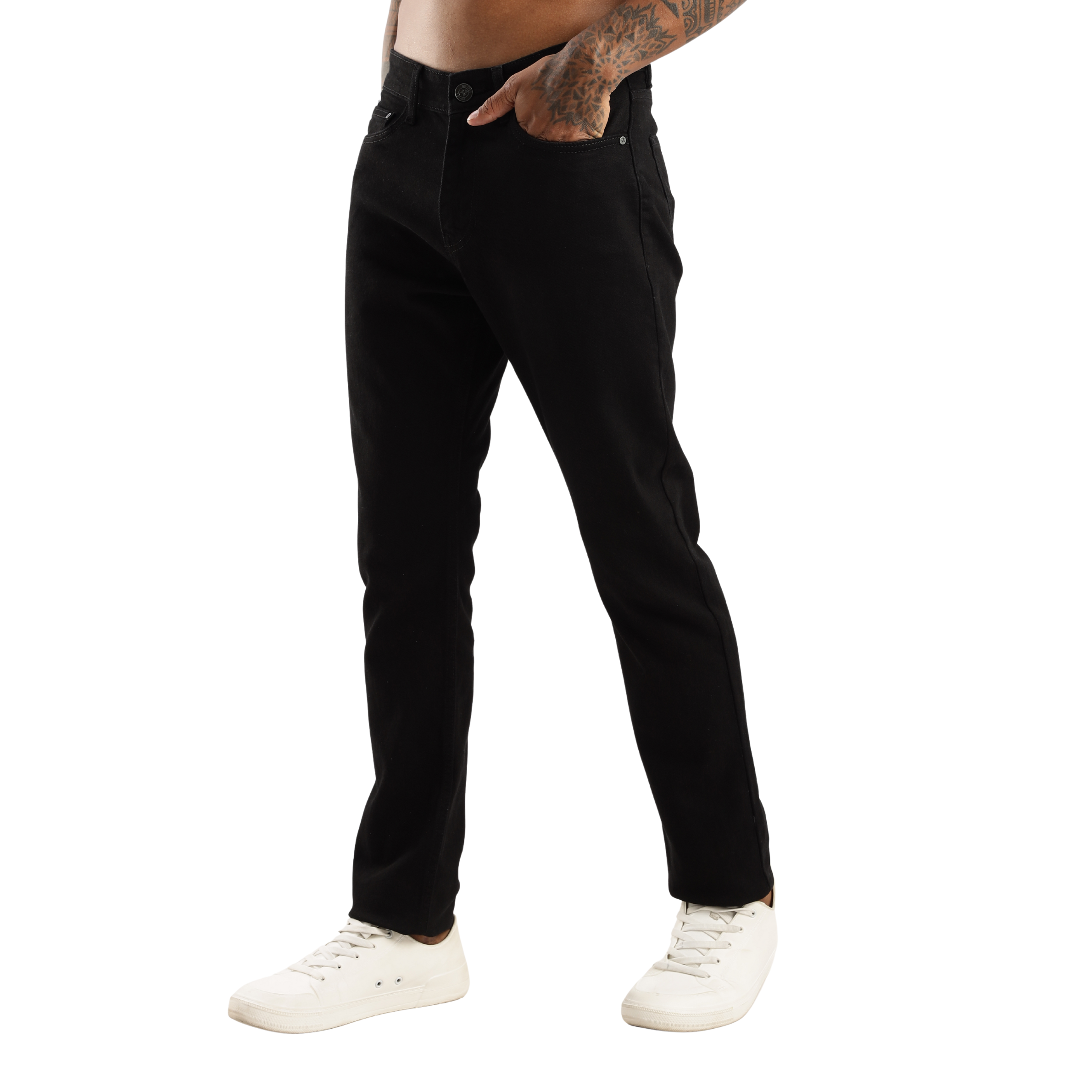 Sleek Tapered Fit Men’s Jeans – Shadow Trail