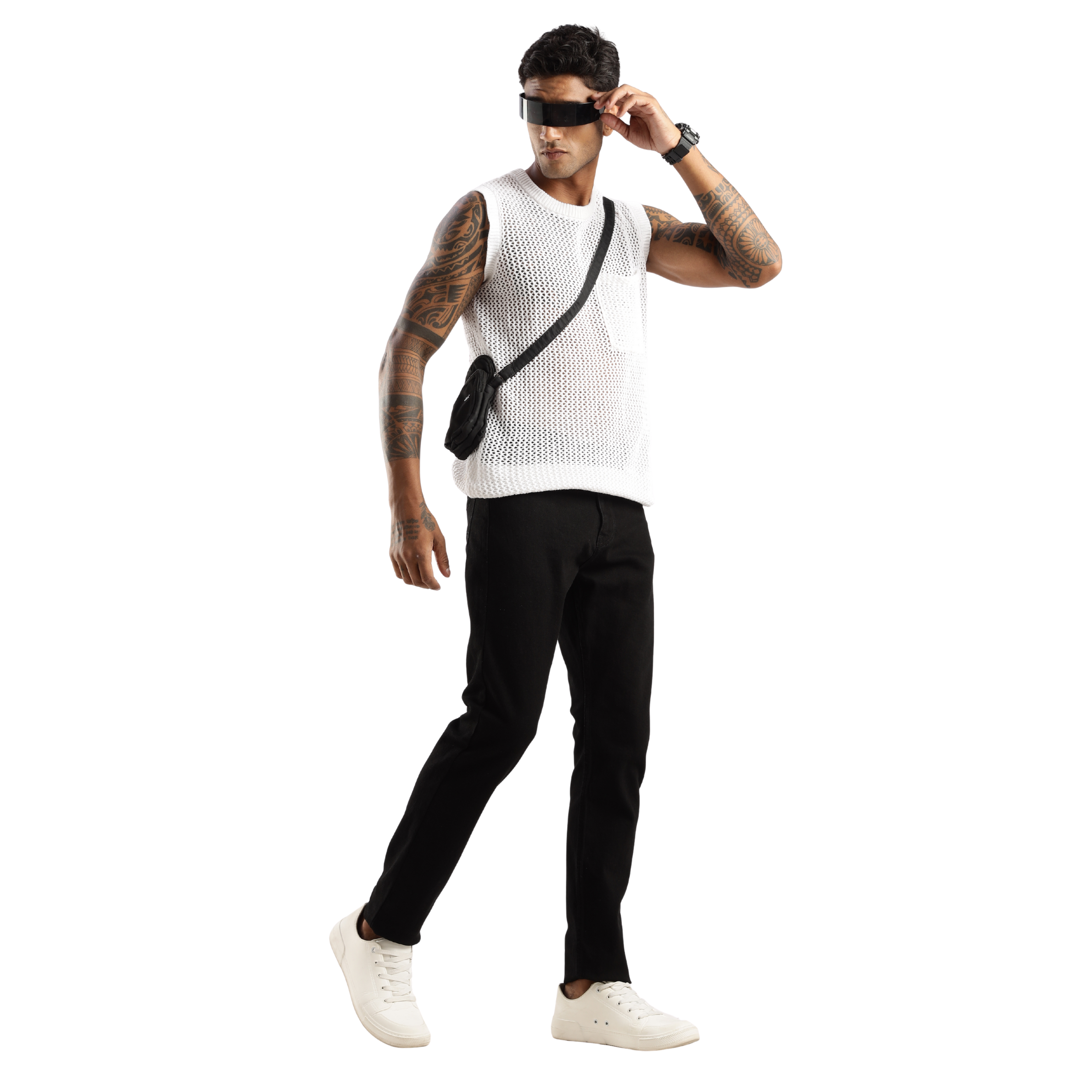 Sleek Tapered Fit Men’s Jeans – Shadow Trail