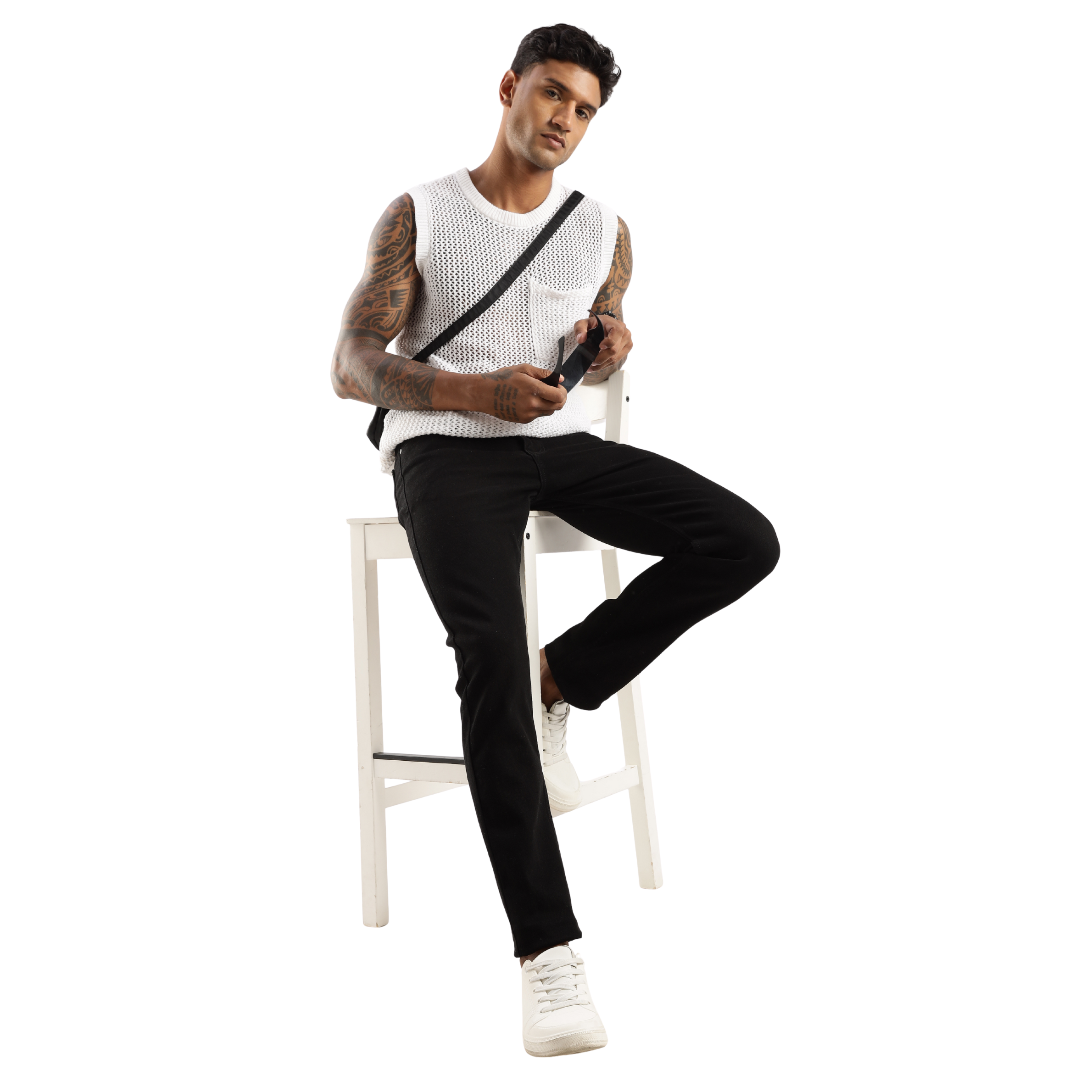 Sleek Tapered Fit Men’s Jeans – Shadow Trail