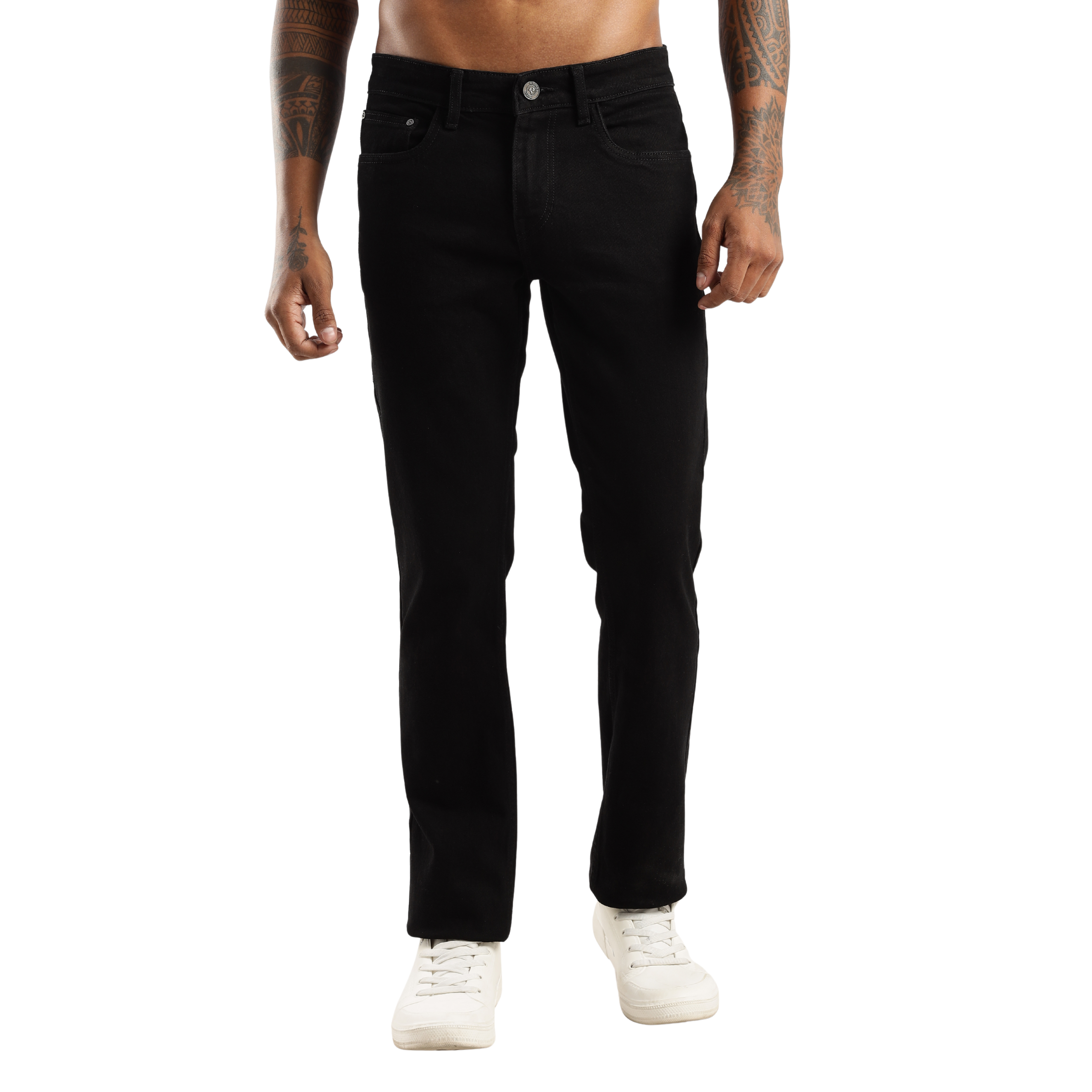 Sleek Straight Fit Men's Jeans – Shadow Trail