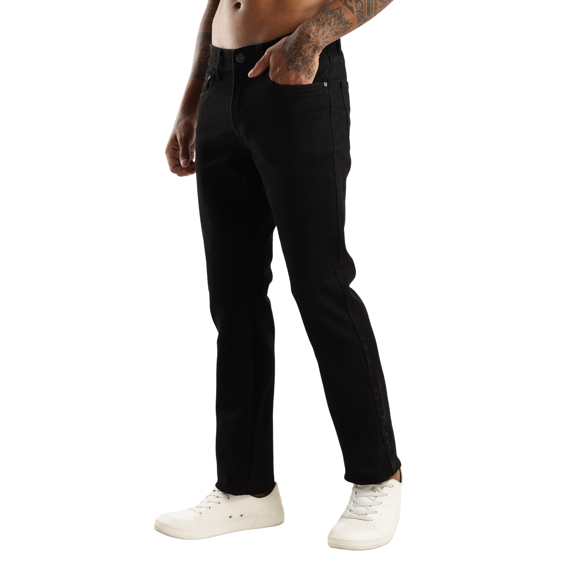 Sleek Straight Fit Men's Jeans – Shadow Trail