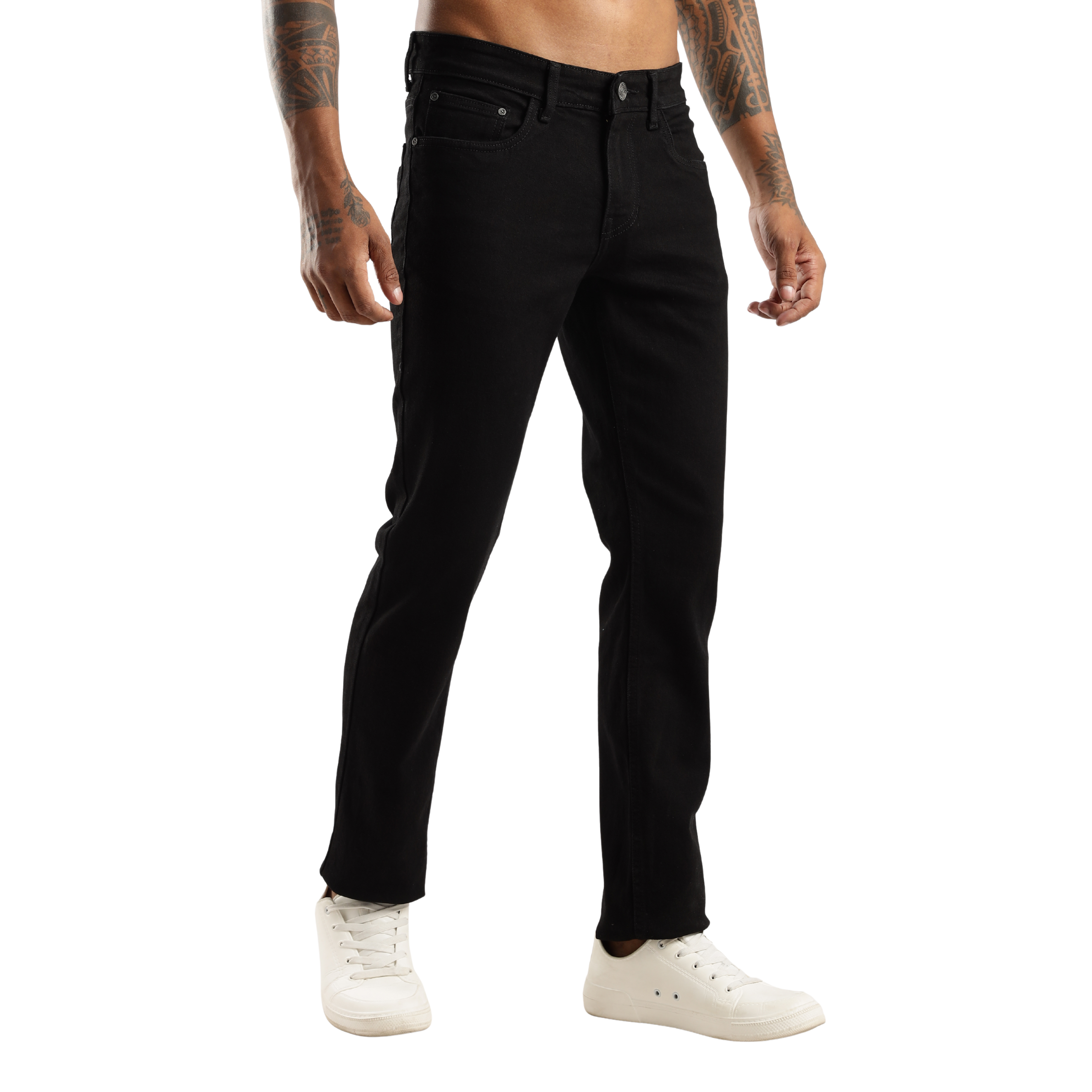 Sleek Straight Fit Men's Jeans – Shadow Trail