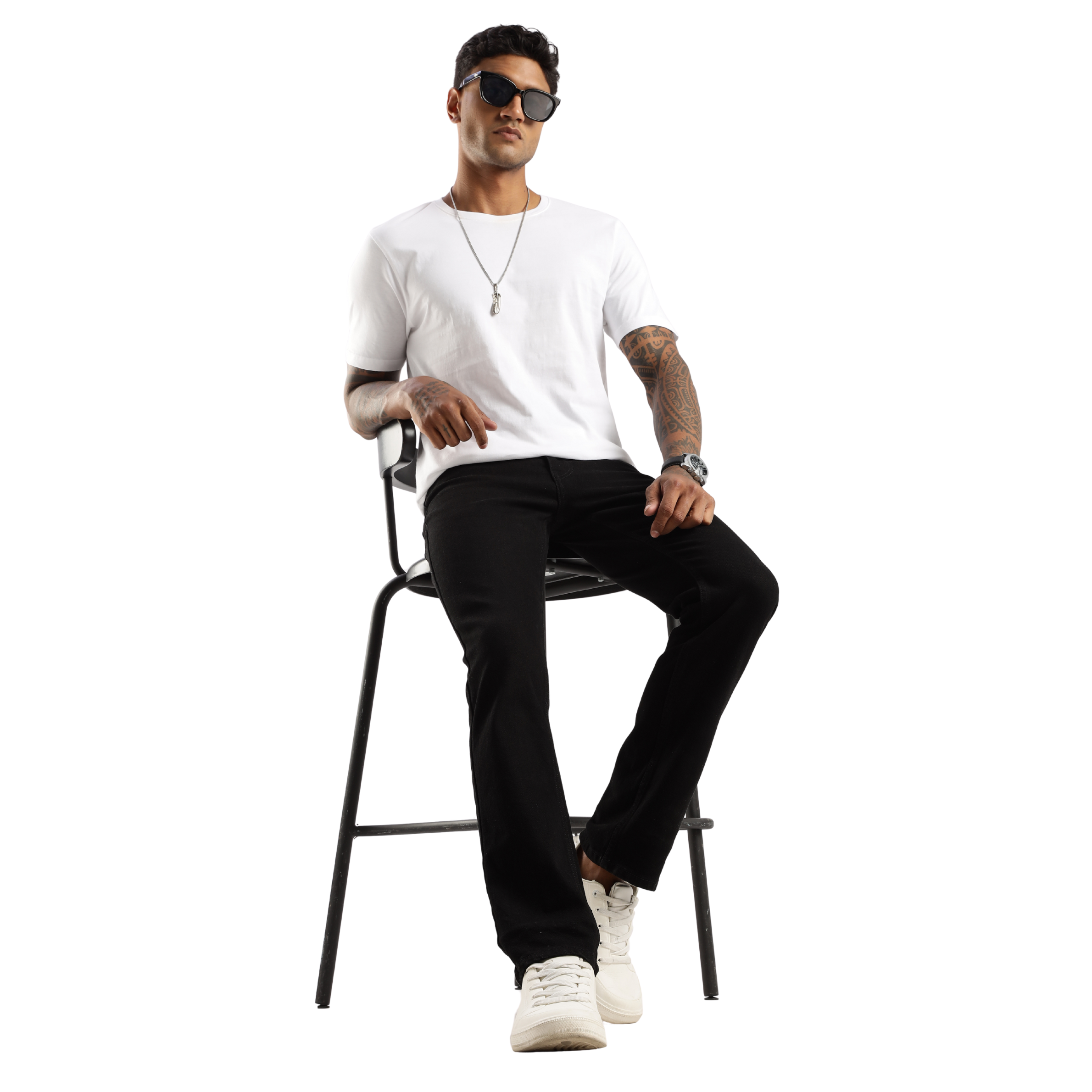 Sleek Straight Fit Men's Jeans – Shadow Trail