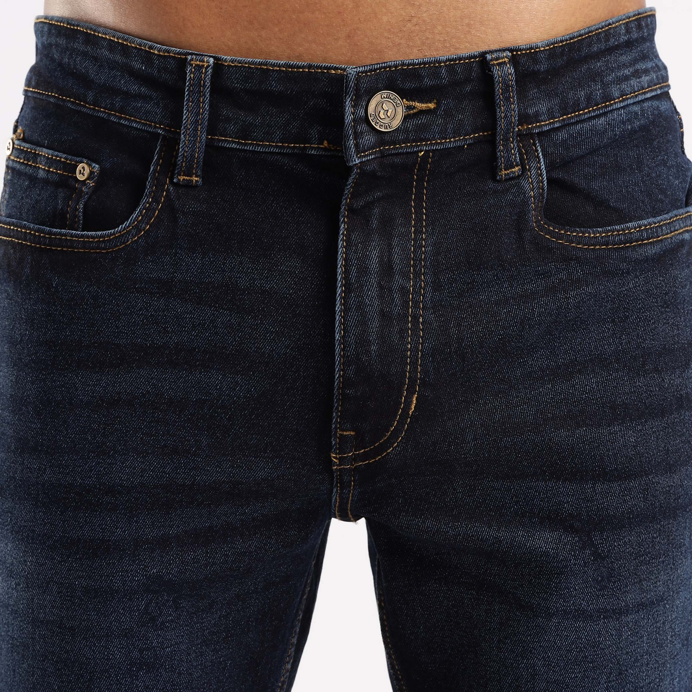 Sleek Straight Fit Men’s Jeans – Steel Wave