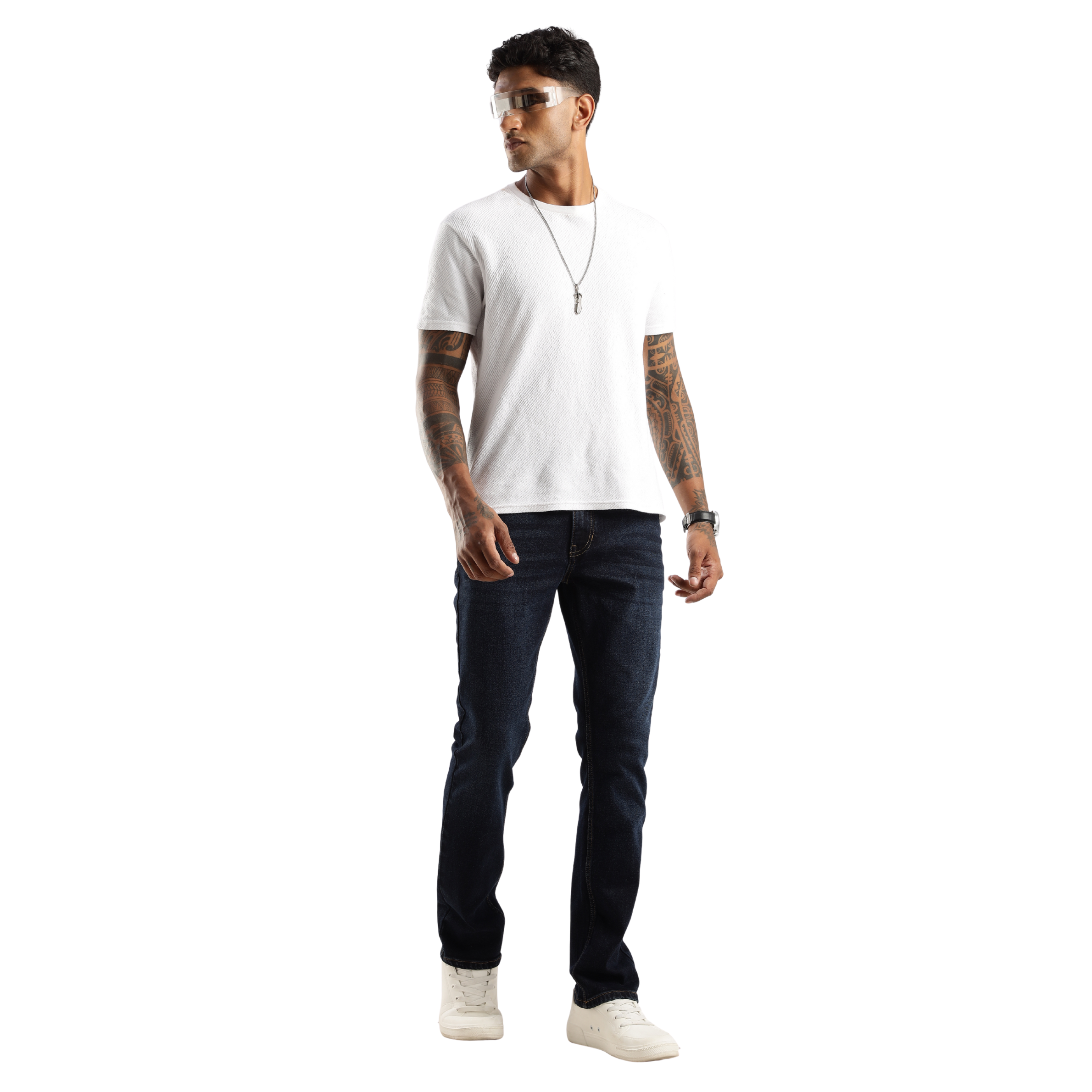 Sleek Straight Fit Men’s Jeans – Steel Wave