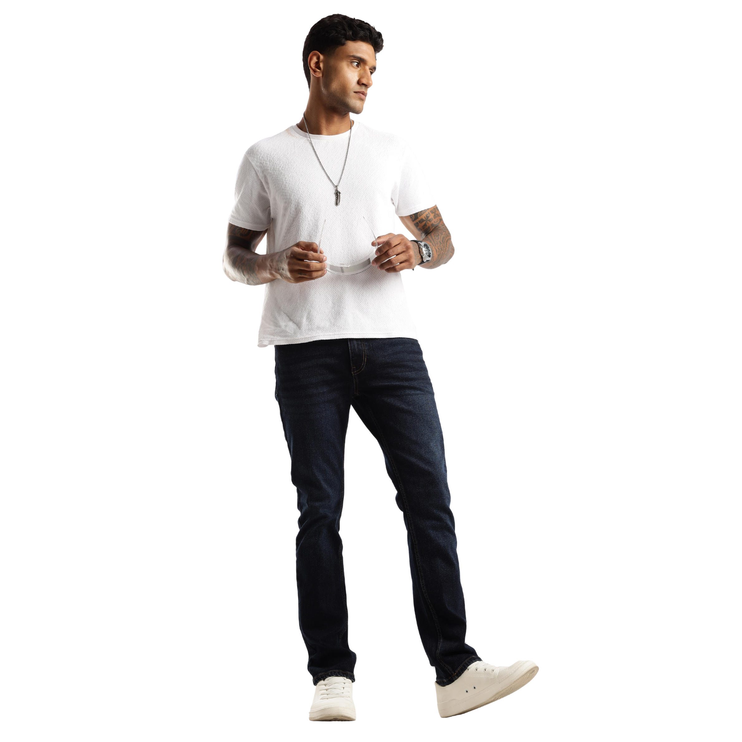 Sleek Straight Fit Men’s Jeans – Steel Wave