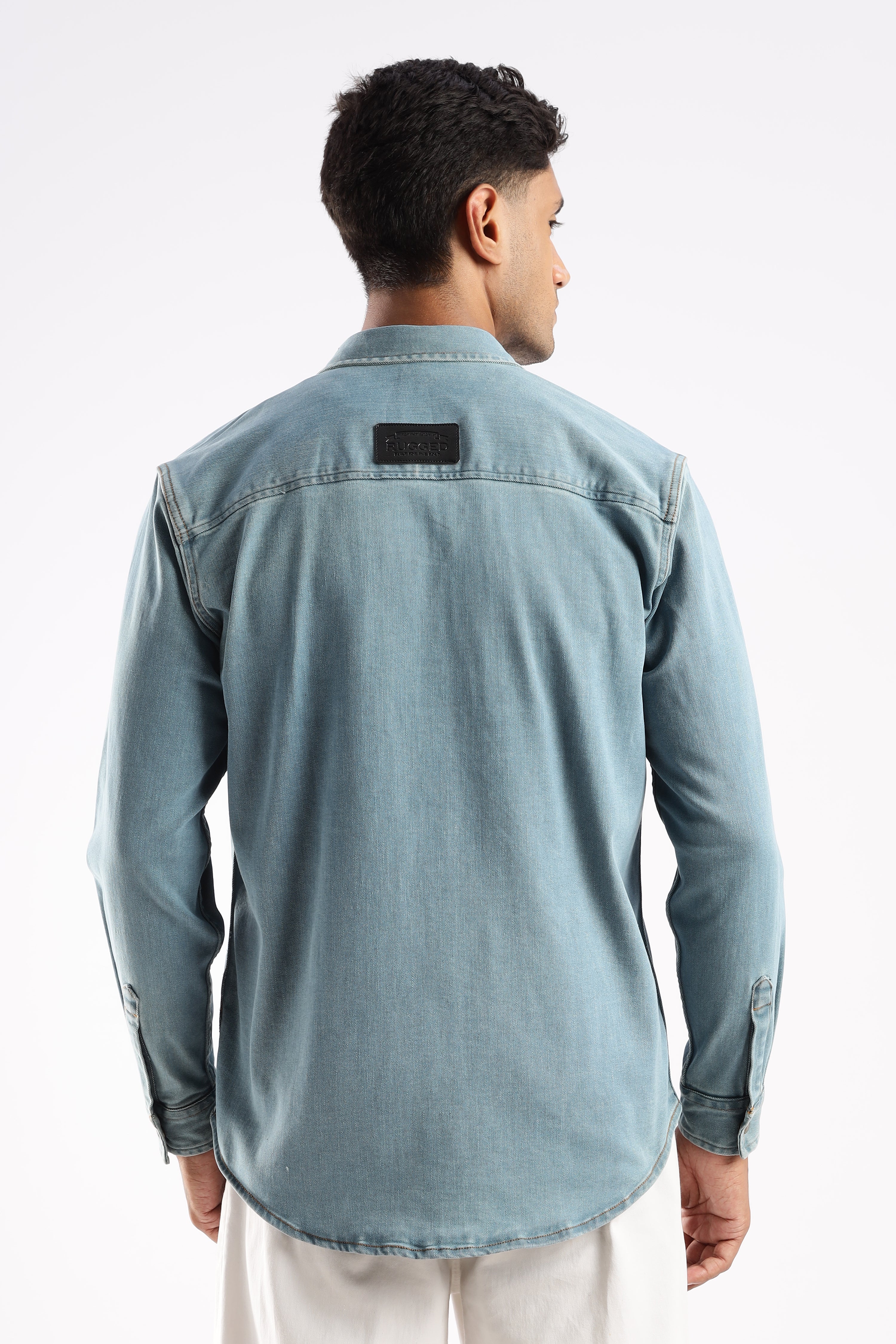 Premium Denim Shirt -  Skybound Indigo