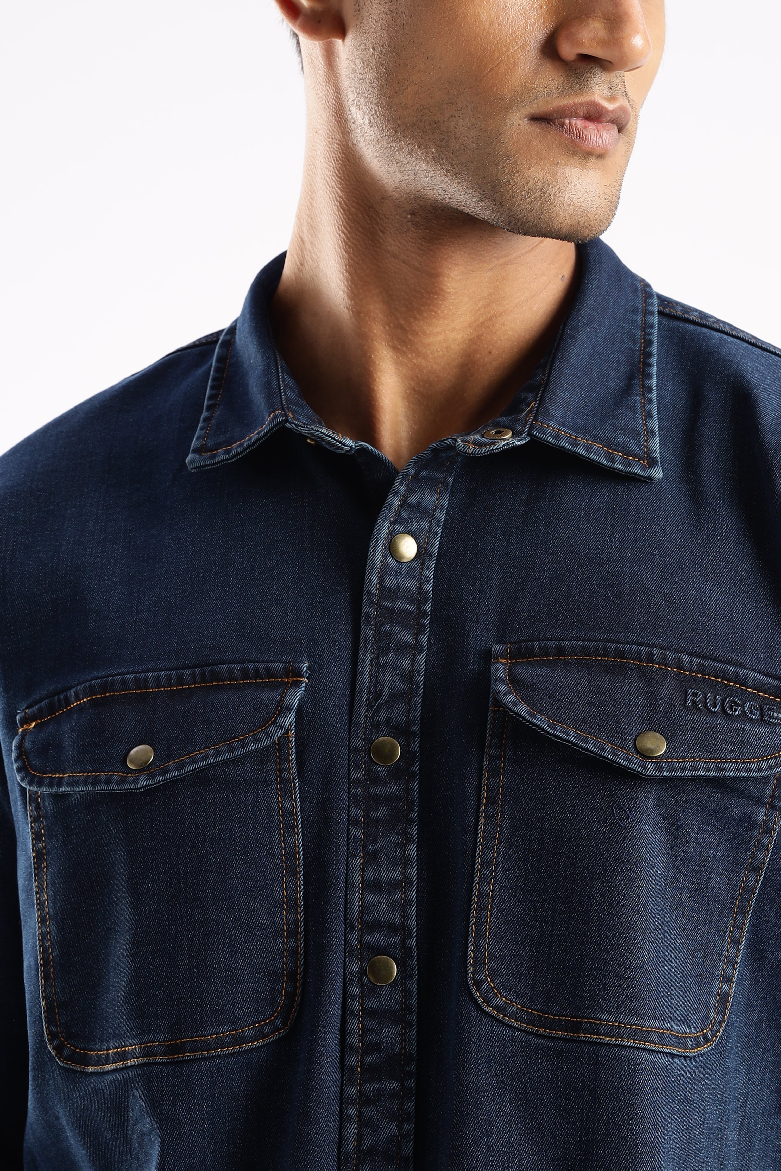 Premium Denim Shirt - Midnight Forge