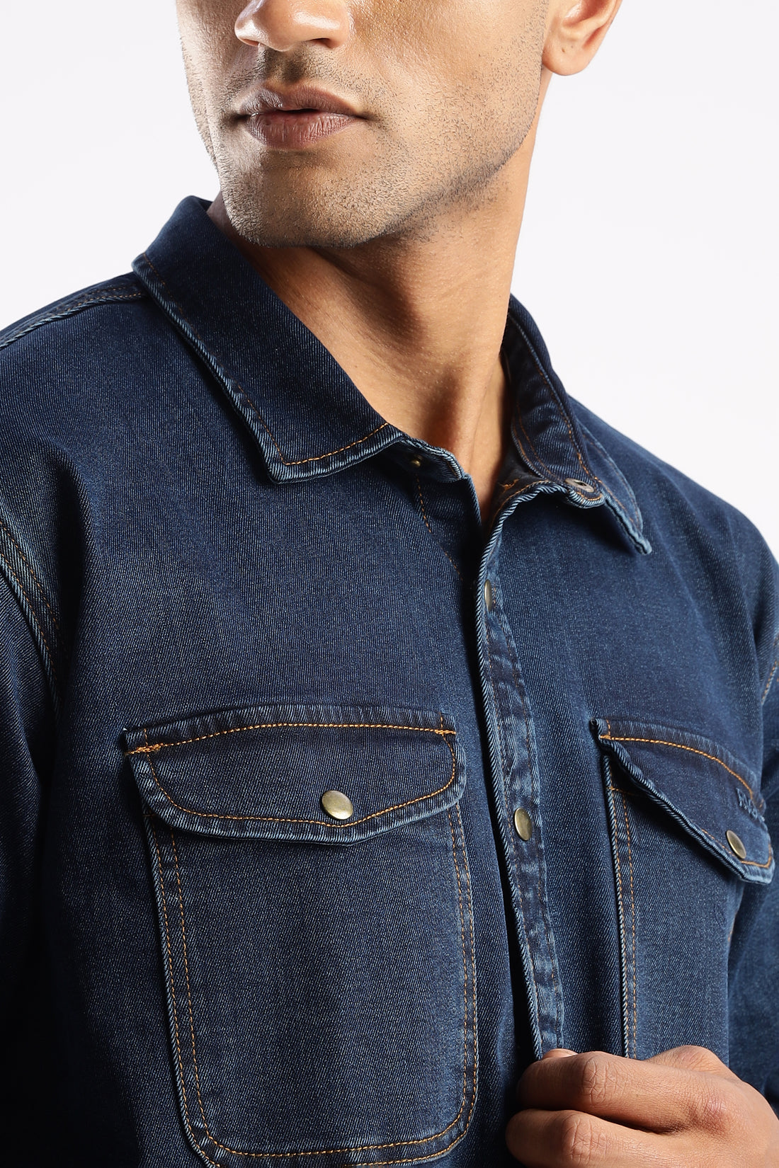 Premium Denim Shirt - Midnight Forge