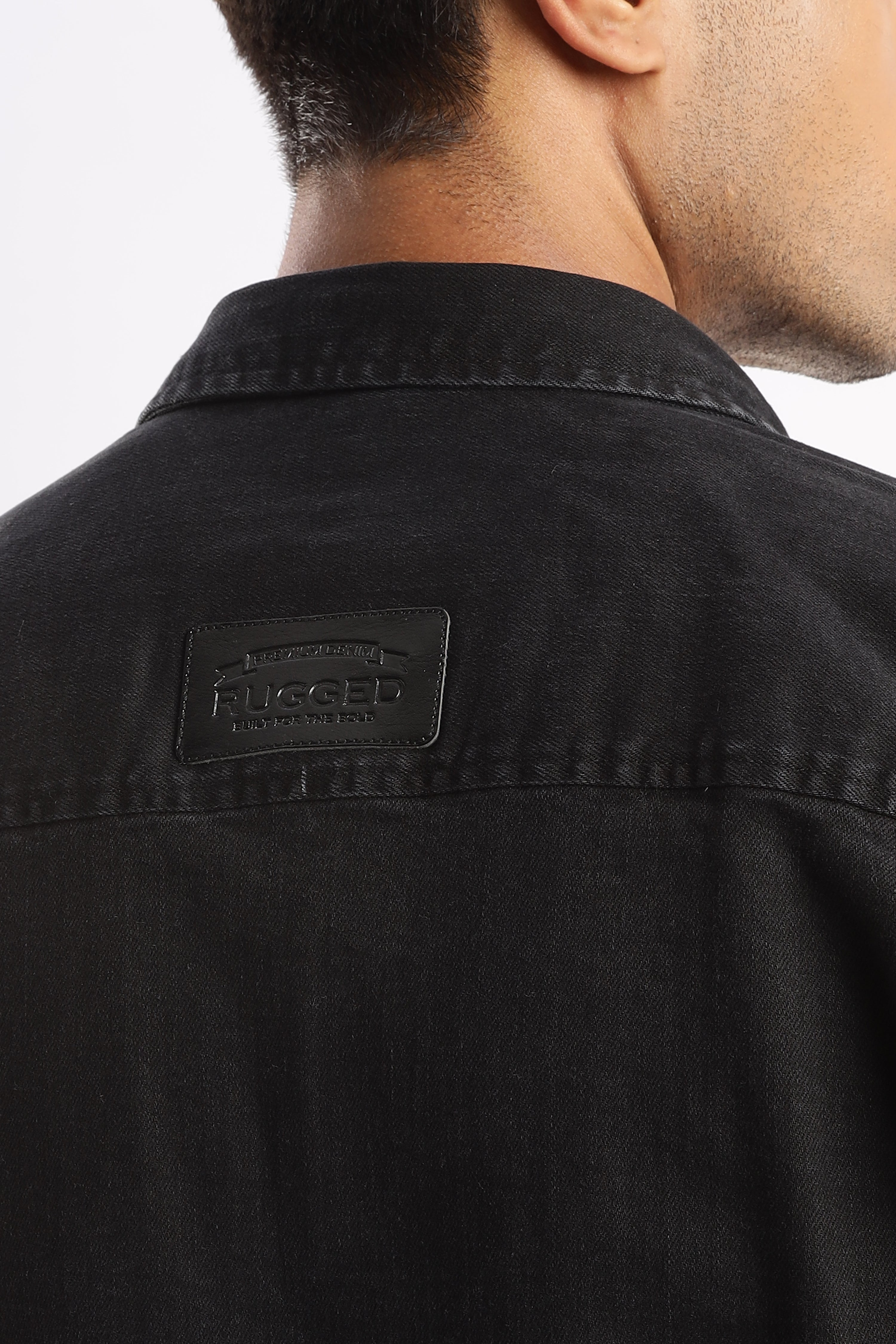 Premium Denim Shirt - Obsidian Edge