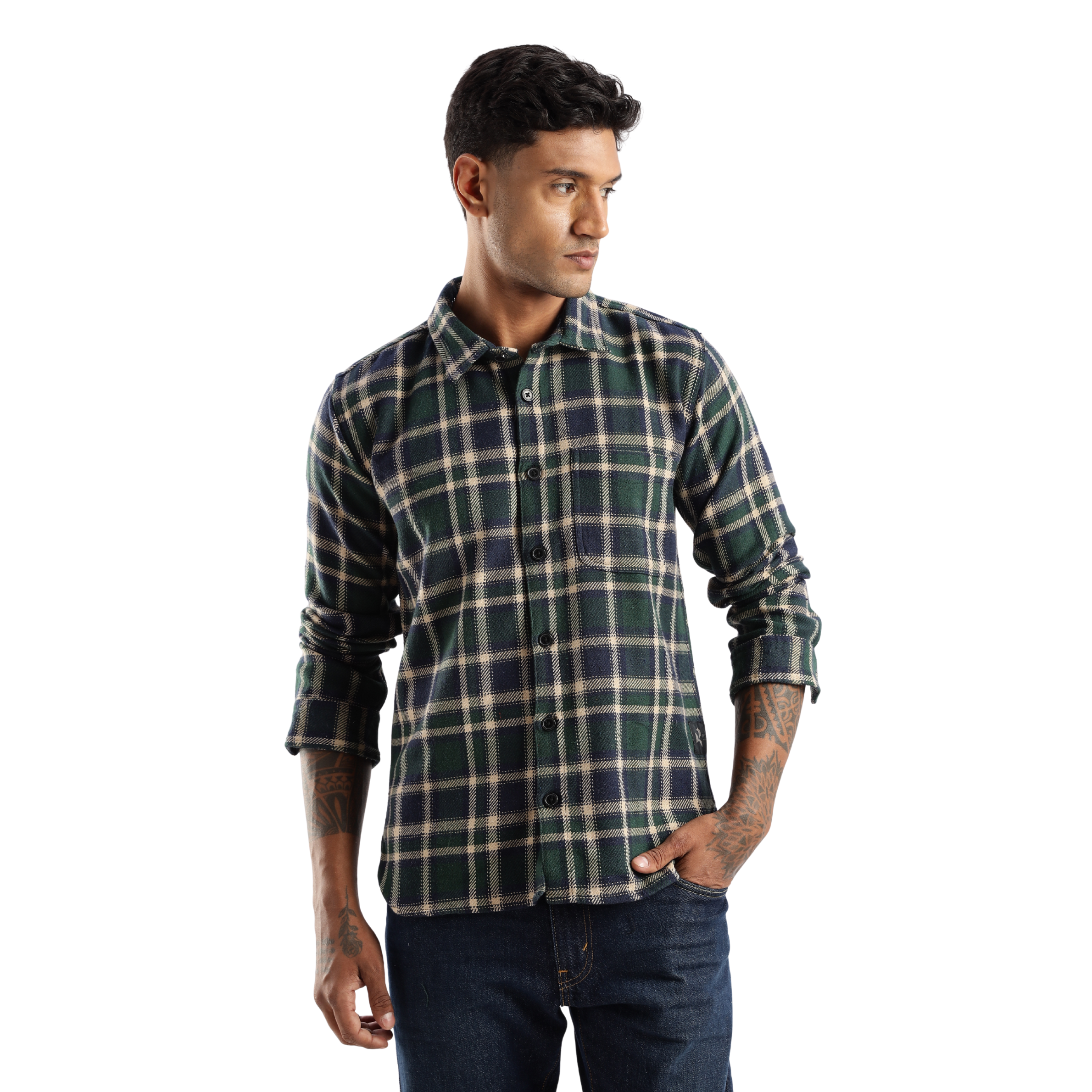 The-Rugged Explorer Men’s Flannel Shirt – Forest Canopy