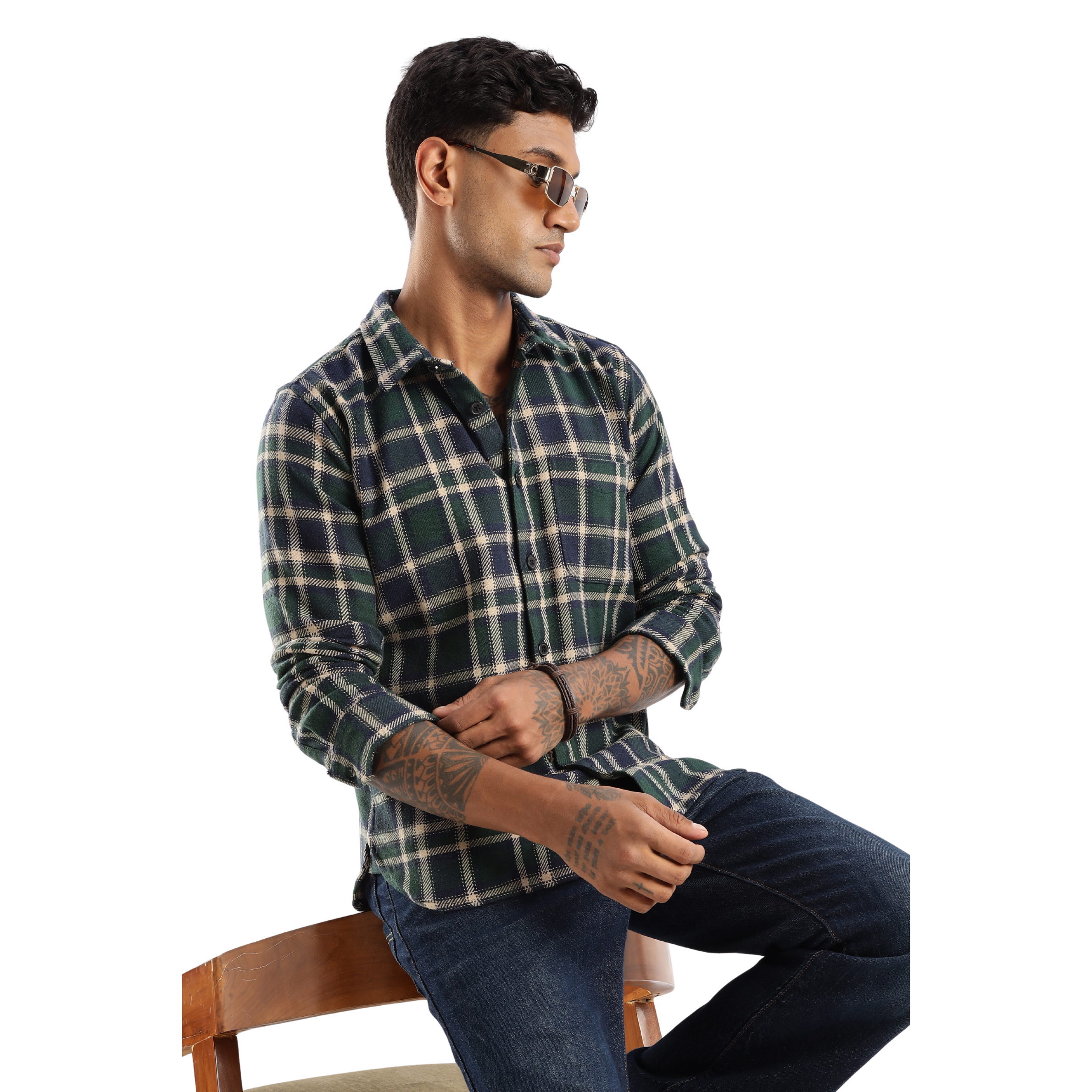 The-Rugged Explorer Men’s Flannel Shirt – Forest Canopy