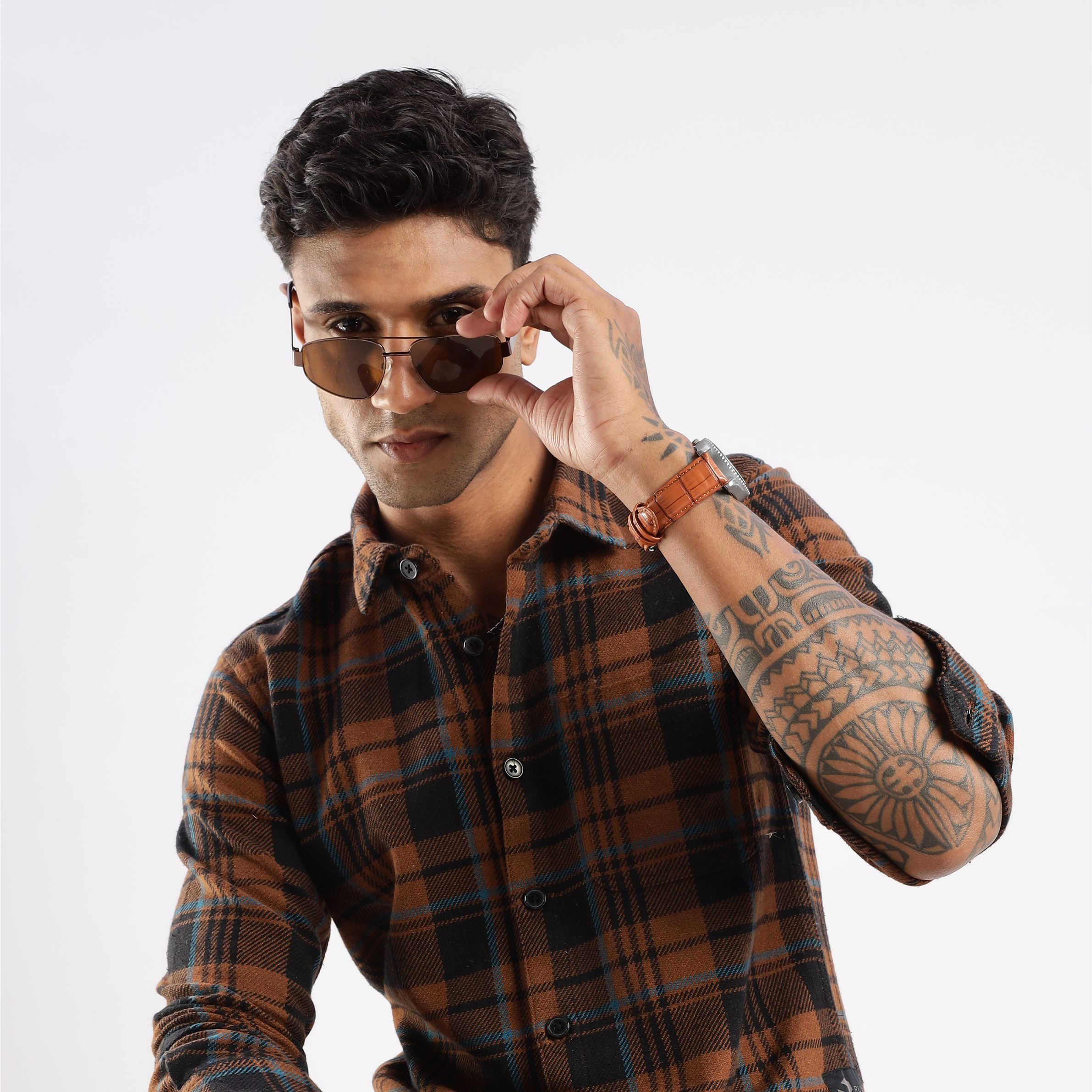 The-Rugged Explorer Men’s Flannel Shirt – Timberland Rust Check