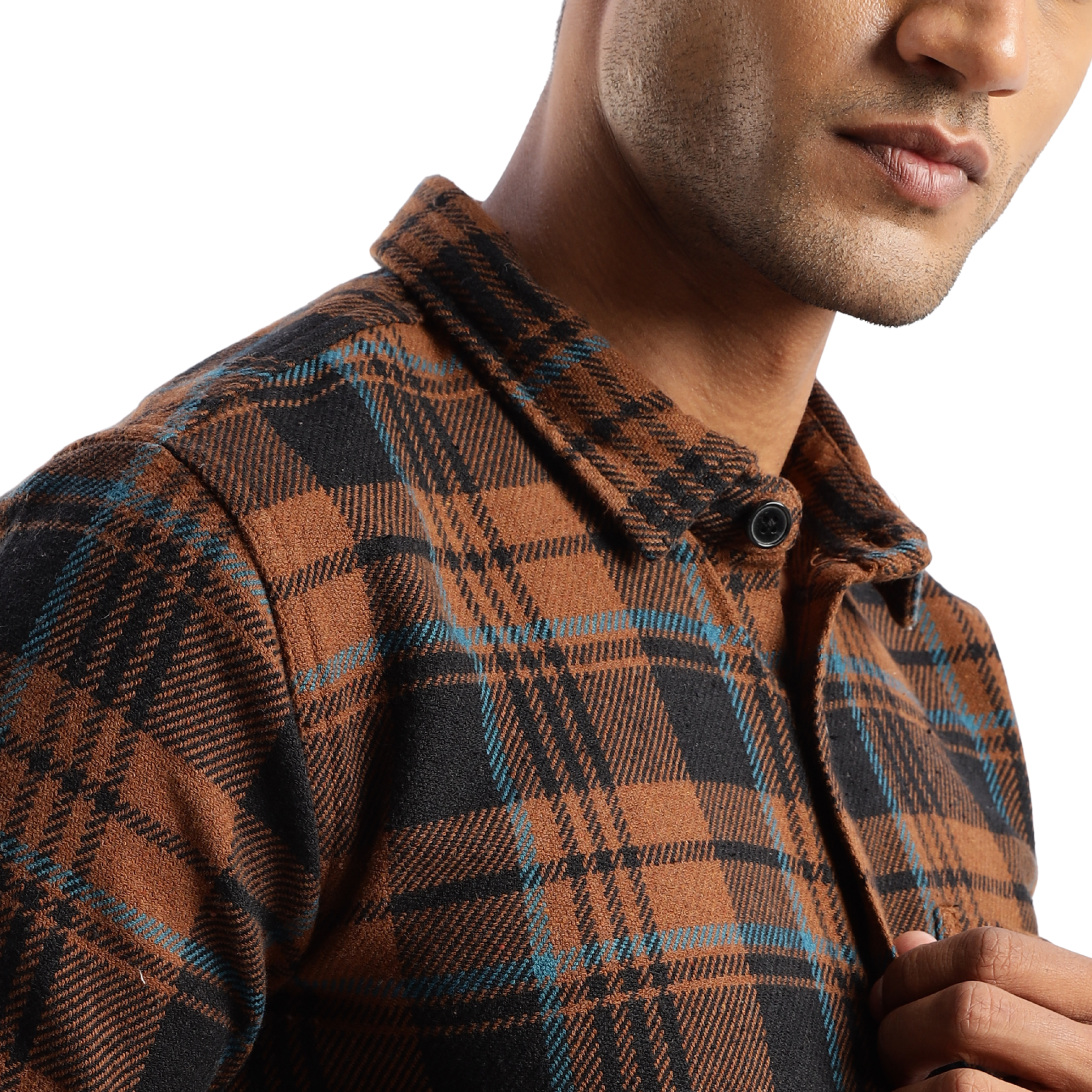The-Rugged Explorer Men’s Flannel Shirt – Timberland Rust Check
