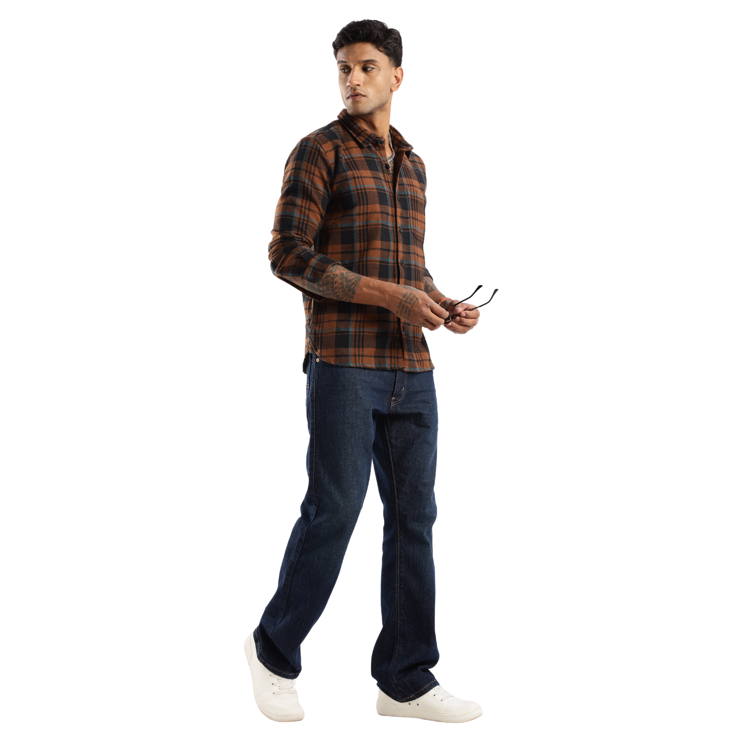 The-Rugged Explorer Men’s Flannel Shirt – Timberland Rust Check