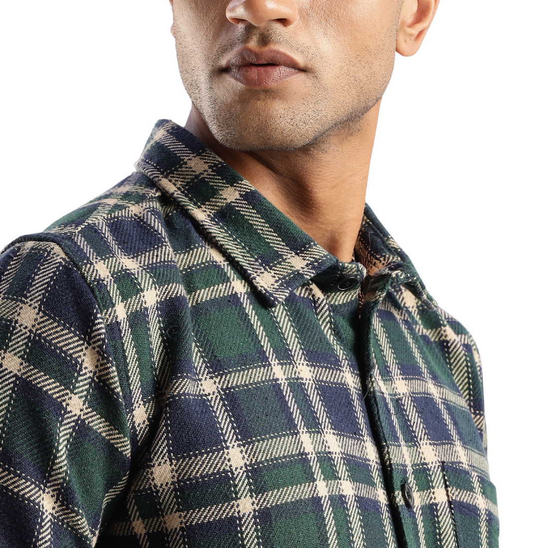 The-Rugged Explorer Men’s Flannel Shirt – Forest Canopy